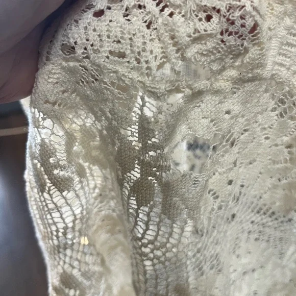 ZARA IVORY CREAM CROCHET LACE MIDI DRESS SIZE US SMALL - Picture 13 of 14